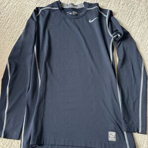 Nike Long Sleeve Performance Shirt - black with Gray Accents